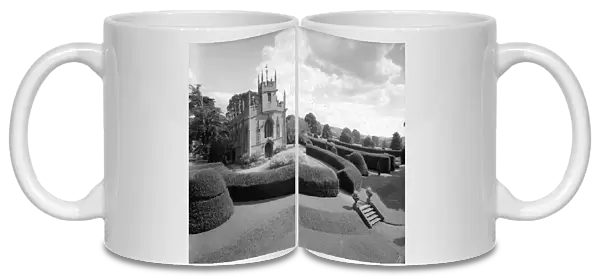 The west end of the chapel, Sudeley Castle, from Country Houses of the Cotswolds (b / w photo)
