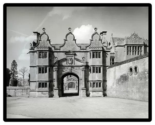 The Gatehouse, Stanway, from The English Manor House (b / w photo)