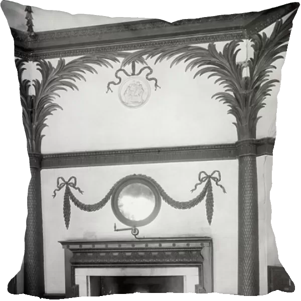 The tea room in the Ornamental Cottage at Moor Park, from The Country Houses of Robert Adam, by Eileen Harris, published 2007 (b / w photo)