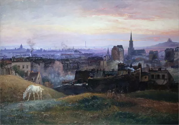 Panoramic view of Paris, seen from Menilmontant, 1894 (oil on canvas)