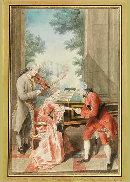 Mademoiselle Delong de Geneve, Monsieur Philippe and Monsieur de Texier (w / c)