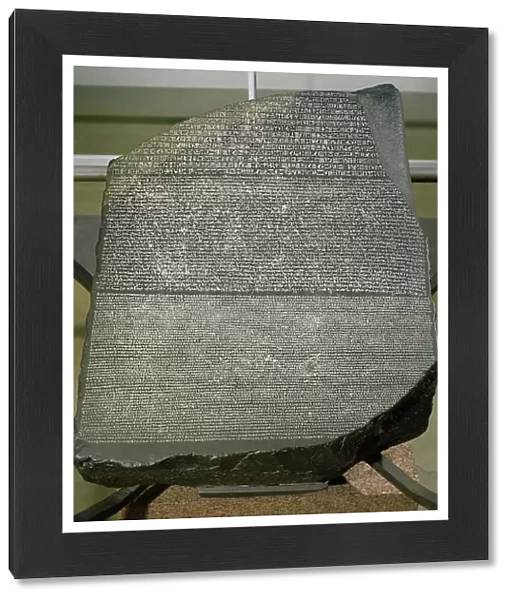 The Rosetta Stone, from Fort St. Julien, El-Rashid (Rosetta) 196 BC (stone) (see also 2359)