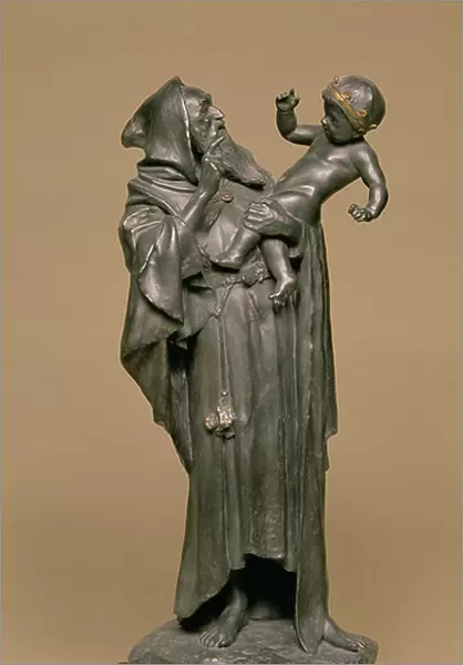 Merlin and Arthur (bronze)