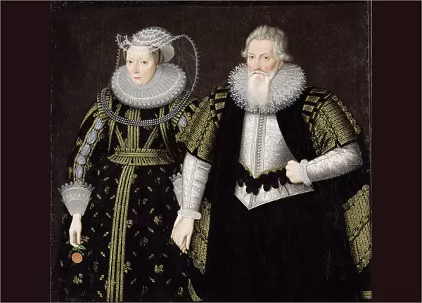 Sir Thomas Mansel (1556-1631) and Jane (Pole) Lady Mansel (oil on canvas)