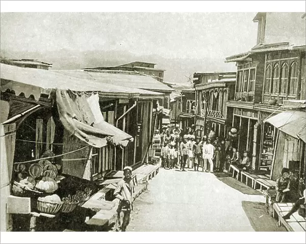 Sudder Bazaar Sabathu India early 20th century (postcard)