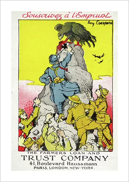 War 1914 - 1918. Poster 'National Borrowing'