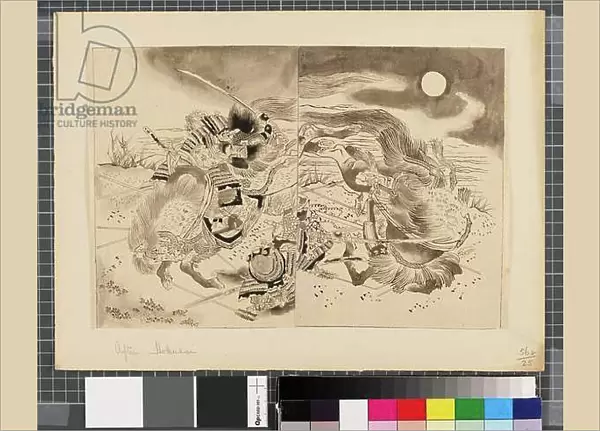 Scenes from the war between Japan and Korea, end of 18th-first half of 19th century (ink and wash on paper)