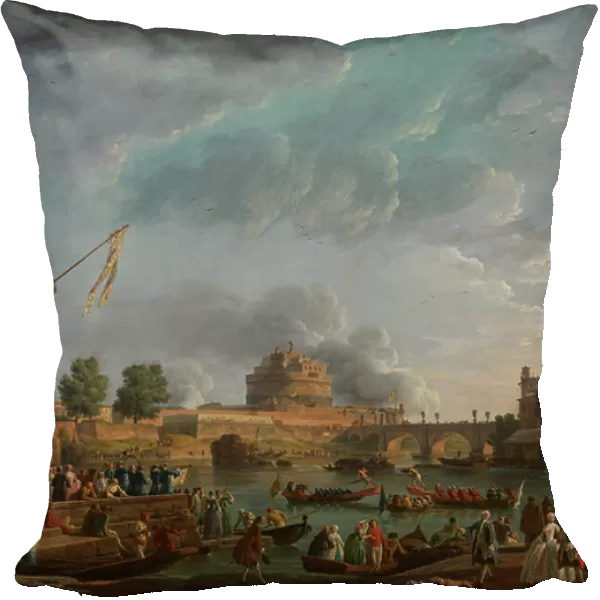A Sporting Contest on the Tiber, 1750 (oil on canvas)