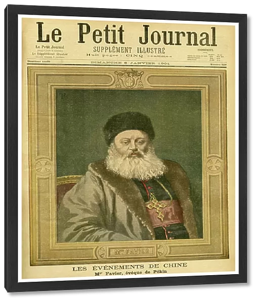 Monsignor Alphonse Favier (1837-1905), Bishop of Peking, from Le Petit Journal, 6th January 1901 (litho)