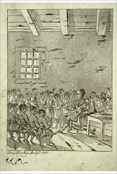 Mohawk School Room, 1786 (engraving)