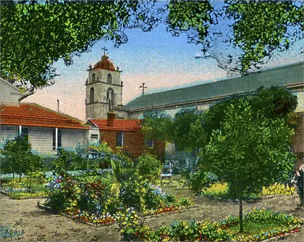 California: Mission San Buena Ventura and Garden