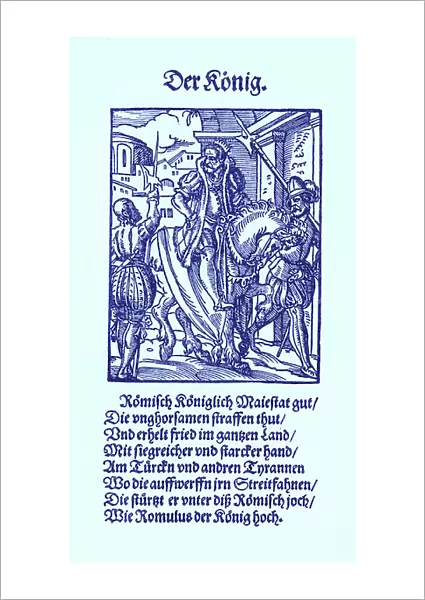 The King. 3793184 The King by Amman, Jost (1539-91); (add.info.: The King (der Konig),