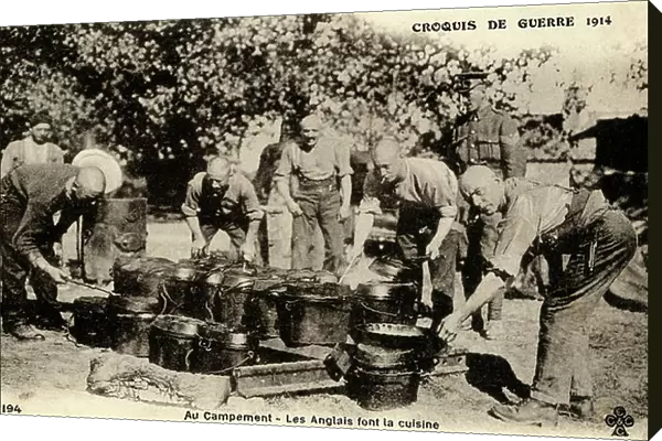 World War 1: English kitchen at the Front