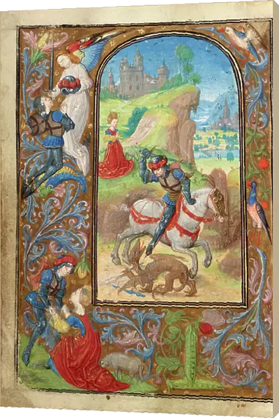 Saint George and the Dragon, c.1471 ( tempera colours, gold leaf, gold & silver paint and ink)