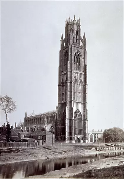 The Church of San Botolph's in Boston, Lincolnshire, with a high bell tower