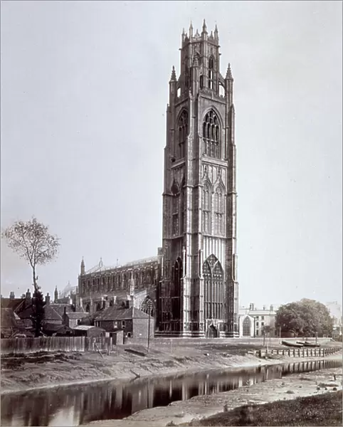 The Church of San Botolph's in Boston, Lincolnshire, with a high bell tower
