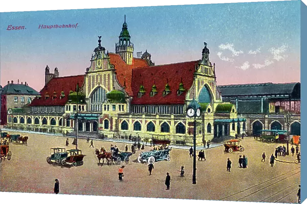 Essen Main Train Station in Germany early 20th century (postcard)