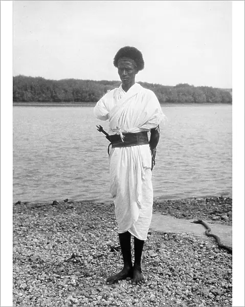 Portrait of a Somalian in Gobuin, 1920-1940 (print on double-weight paper)