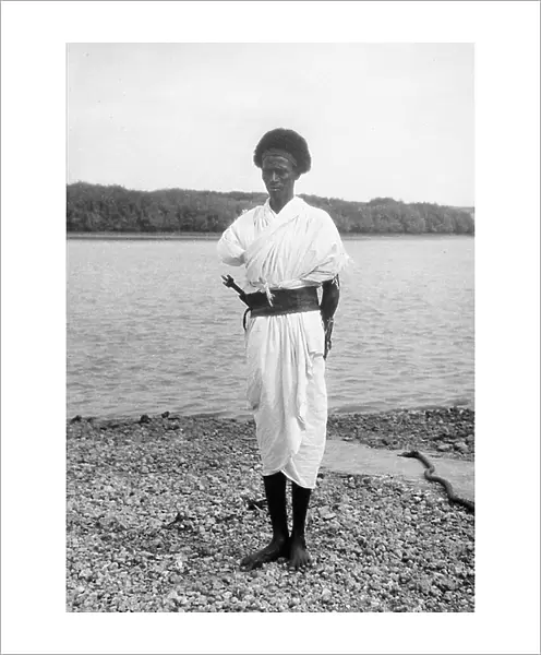 Portrait of a Somalian in Gobuin, 1920-1940 (print on double-weight paper)