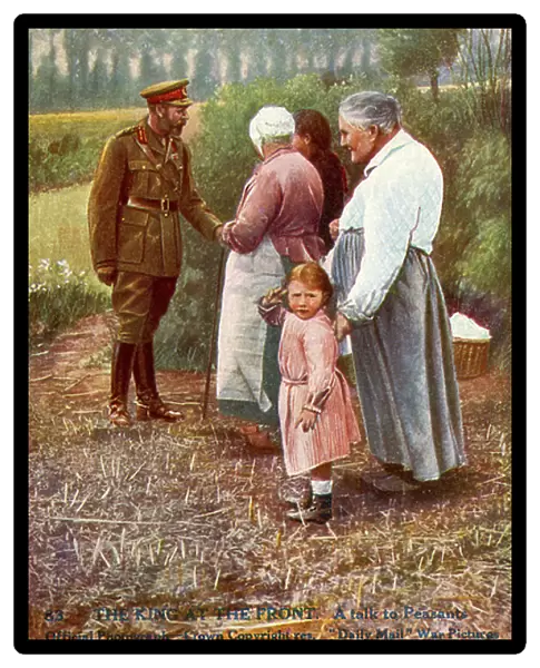 George V meeting peasants on the Western Front