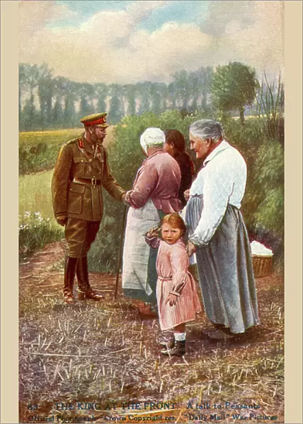 George V meeting peasants on the Western Front