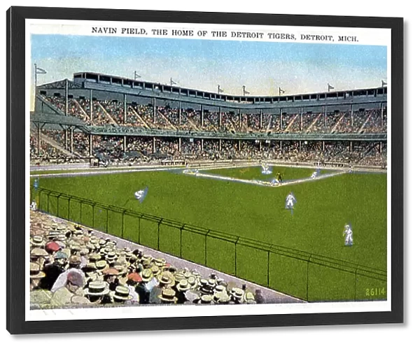 Sport. Navin field, home of the baseball team Detroit Tigers, Detroit, USA, Postcard, USA, 1929