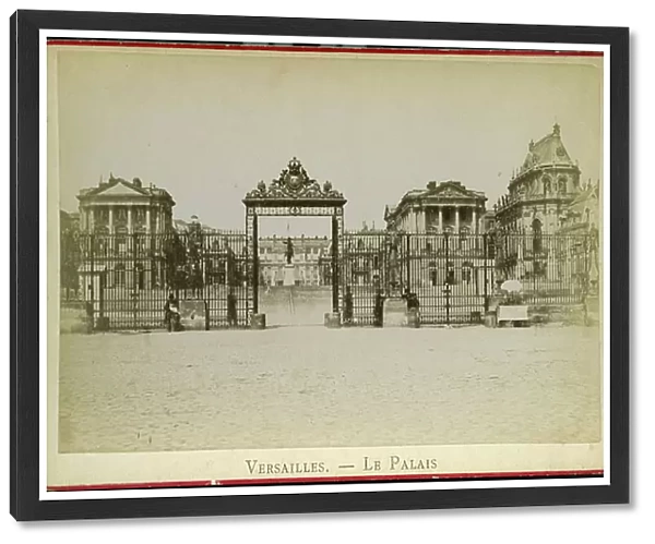 Versailles: The palace and the courtyard gate, 1870