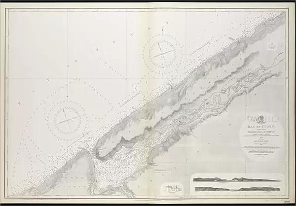 Chart of Nova Scotia, Bay of Fundy, Gullivers Hole to St Croix Bay, first published 10th February 1858, 1858 (technical drawing)