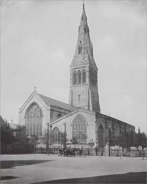 Leicester: St Martin's Church (b / w photo)