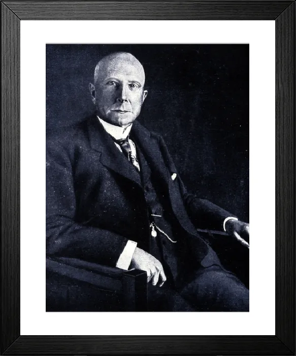 Framed Print : Print of John D. Rockefeller portrait in a 20th-century style Framed Print : Print of John D. Rockefeller portrait in a 20th-century style