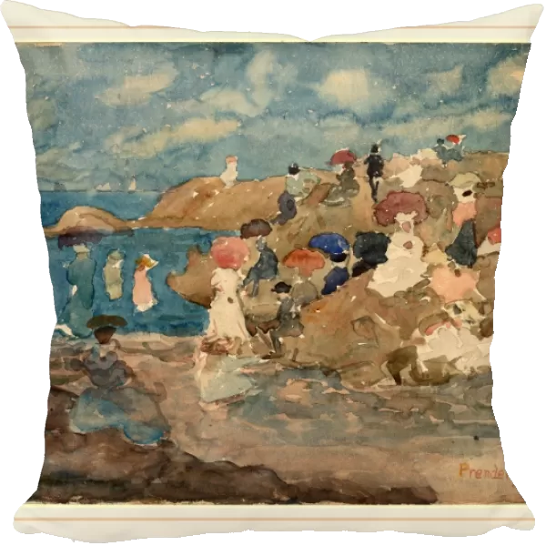 Maurice Brazil Prendergast, Revere Beach, American, 1858-1924, c. 1896, watercolor