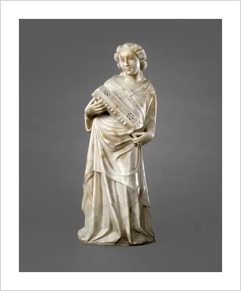 Possibly Pisan 14th Century, Angel with Symphonia, c. 1360, marble