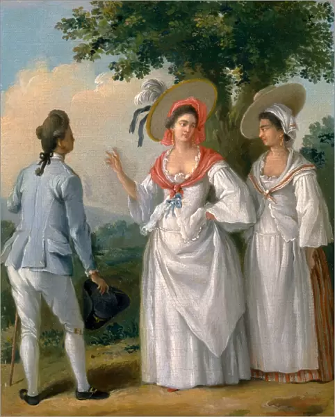 Free West Indian Creoles in Elegant Dress, Agostino Brunias, 1728-1796, Italian