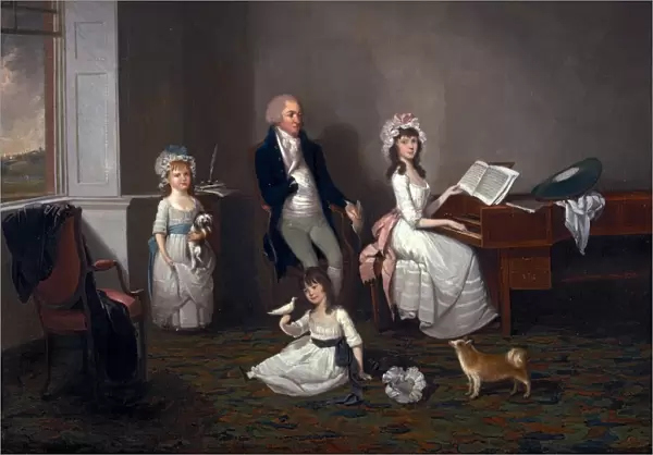 John Richard Comyns of Hylands, Essex, with His Daughters, John Greenwood, 1727-1792