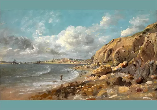 Coast Scene at Cullercoats near Whitley Bay, Attributed to John Linnell, 1792-1882
