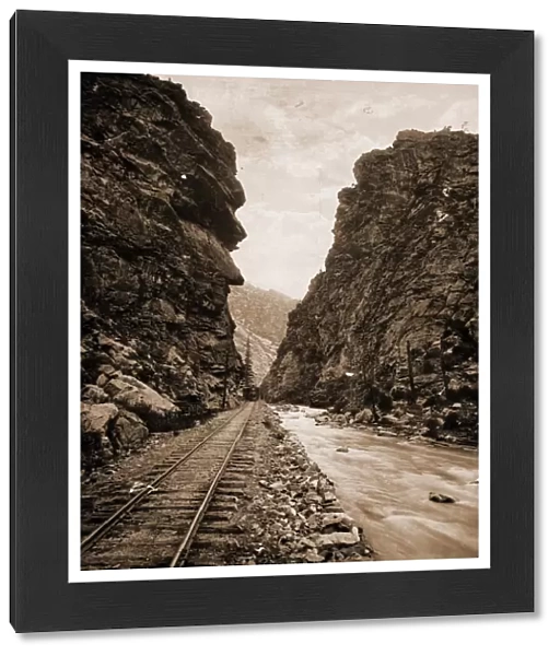 Clear Creek Canyon, Colorado, Jackson, William Henry, 1843-1942, Denver and Rio Grande