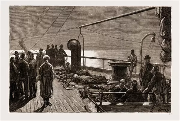 Deck Passengers: a Moonlight Sketch on the Forecastle, 1876