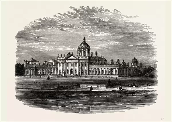 The South Front, Castle Howard, UK, England, engraving 1870s, Britain
