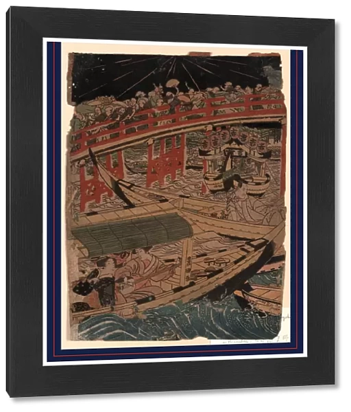 Sumidagawa funsobi, Boating on the Sumida River. Utagawa, Toyokuni, 1769-1825