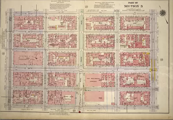 Plate 22, Part of Section 3: Bounded by E. 37th Street, Third Avenue, E. 32nd Street