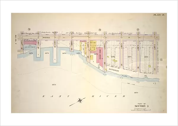 Plate 21, Part of Section 5: Bounded by E. 65th Street, Avenue A, E. 67th Street