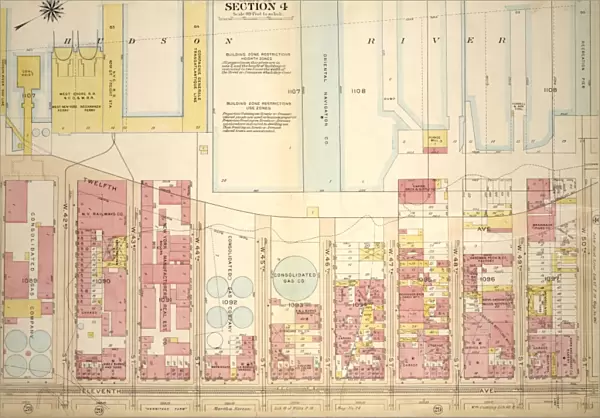 Plate 39, Part of Section 4: Bounded by Twelfth Avenue Hudson River Piers, W. 50th Street