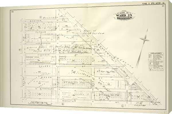 Vol. 1. Plate, G. Map bounded by Madison St