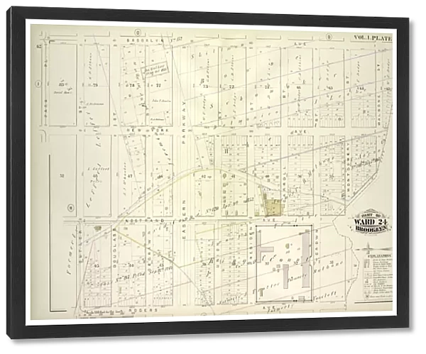 Vol. 1. Plate, N. Map bound by Brooklyn Ave. City Line, Rogers Ave. Butler St