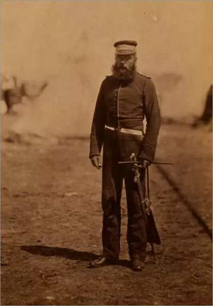 Major Pipon, Royal Artillery, Crimean War, 1853-1856, Roger Fenton historic war campaign
