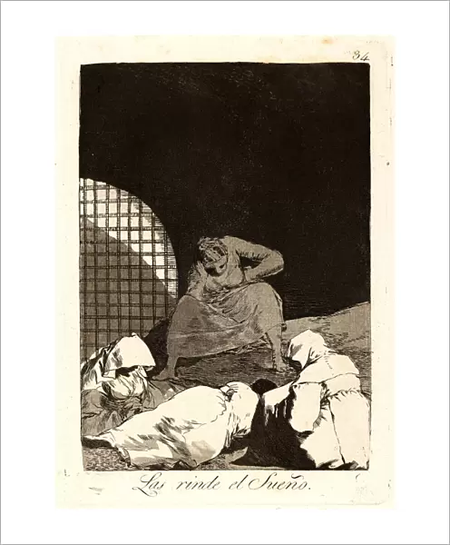 Francisco de Goya (Spanish, 1746-1828). Las rinde el Sueno. (Sleep overcomes them