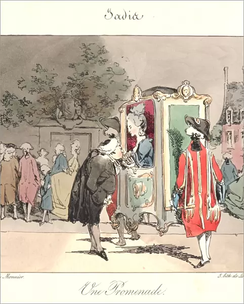 Henry Bonaventure Monnier (French, 1799  /  1805 - 1877). Un Promenade (Jadis), 1829