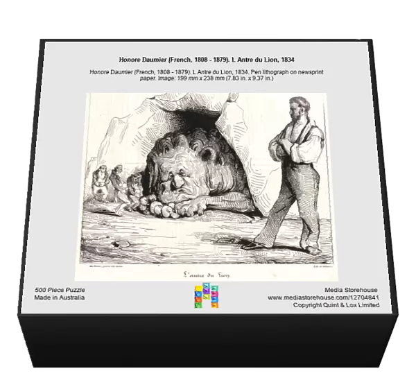 Honore Daumier (French, 1808 - 1879). L Antre du Lion, 1834