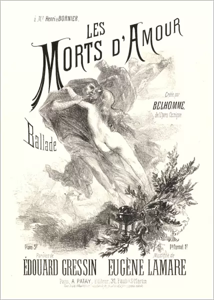 Eugene Carriere (French, 1849 - 1906). Les Morts d Amour, 1885 (possibly). Lithograph