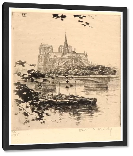 Henri Le Riche (French, born 1867 - ). Notre Dame, Paris. Etching and aquatint